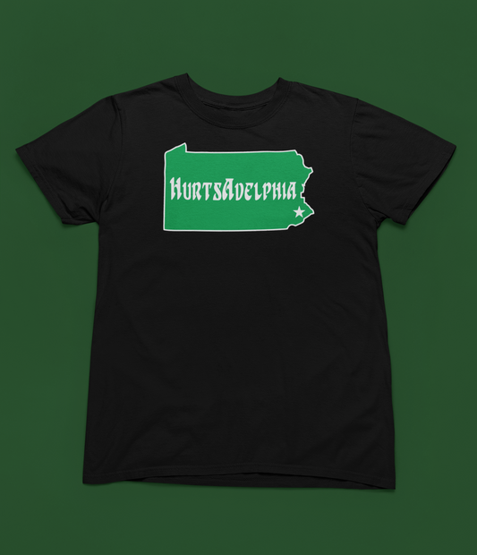 Hurtsadelphia Text in Pennsylvania State - Premium T-shirt from HurtsAdelphia - Just $23.99! Shop now at HurtsAdelphia
