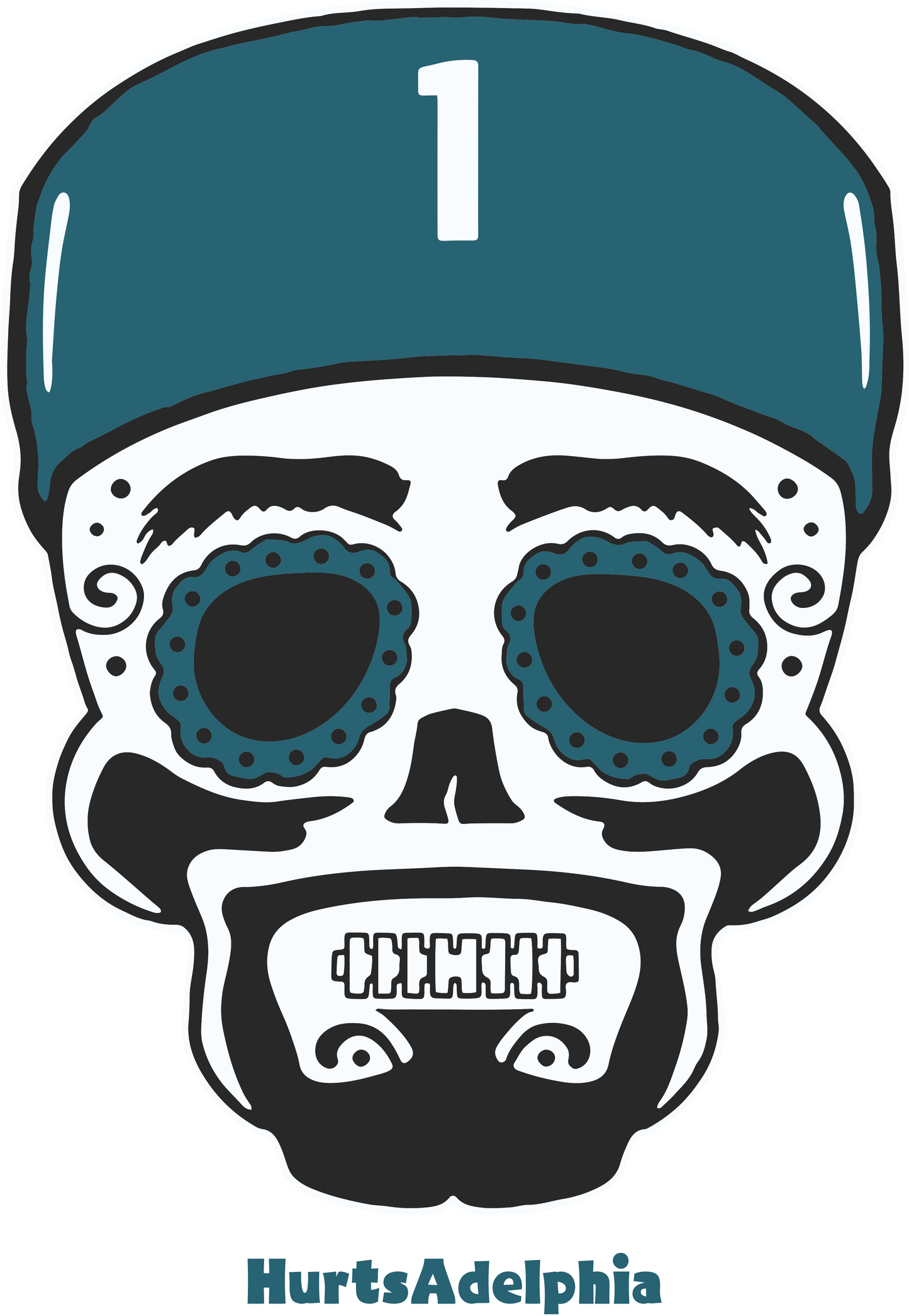 Jalen Skull Shirt - Premium T-shirt from HurtsAdelphia - Just $23.99! Shop now at HurtsAdelphia