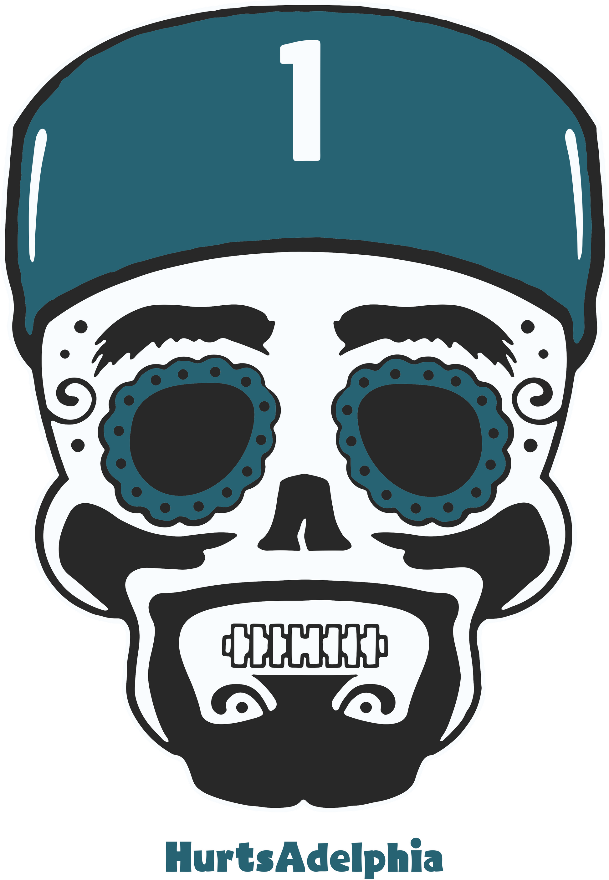 Jalen Skull Shirt - Premium T-shirt from HurtsAdelphia - Just $23.99! Shop now at HurtsAdelphia