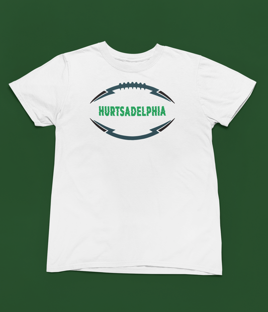 Hurtsadelphia Football Glitchy Text - Premium T-shirt from HurtsAdelphia - Just $23.99! Shop now at HurtsAdelphia