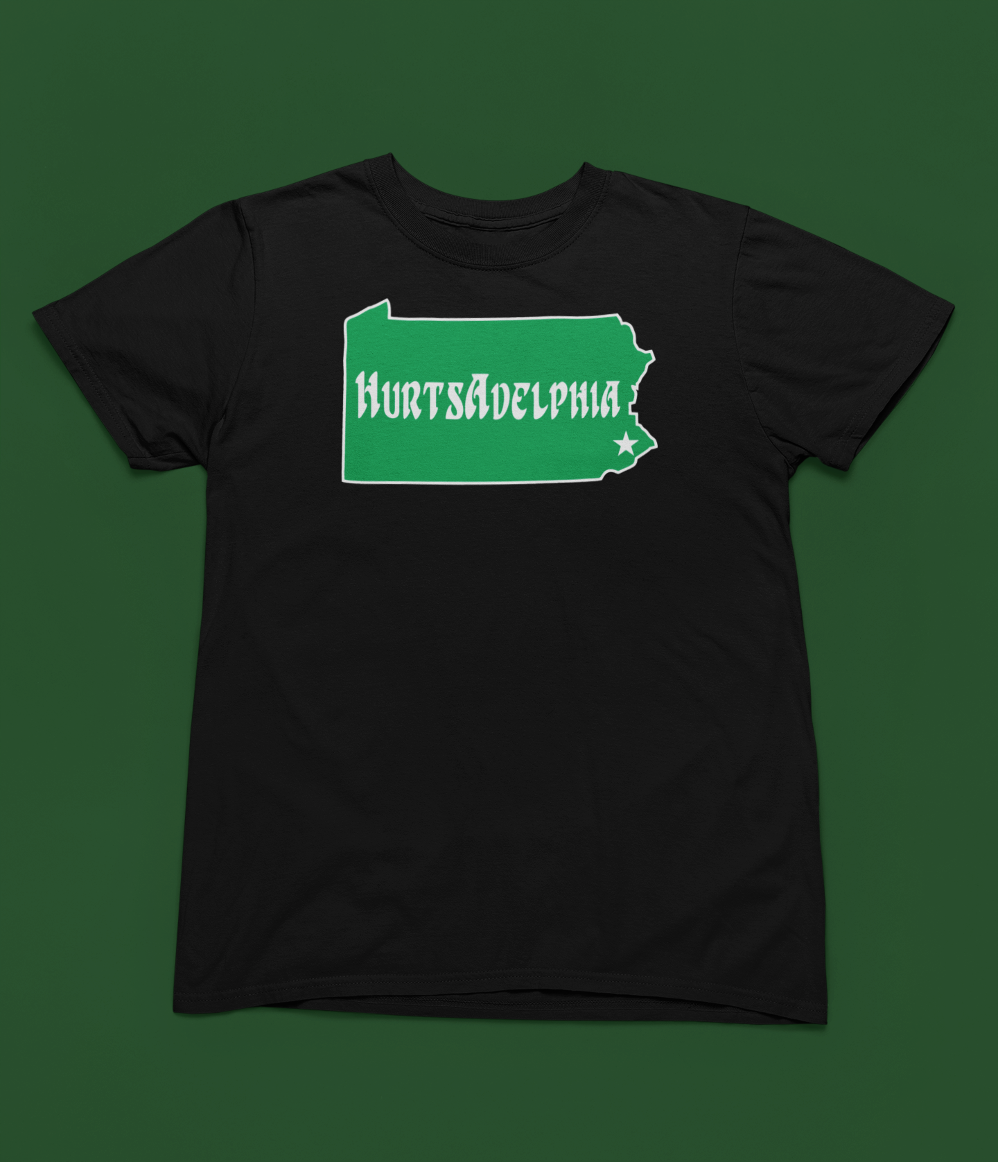 Hurtsadelphia Text in Pennsylvania State - Premium T-shirt from HurtsAdelphia - Just $23.99! Shop now at HurtsAdelphia